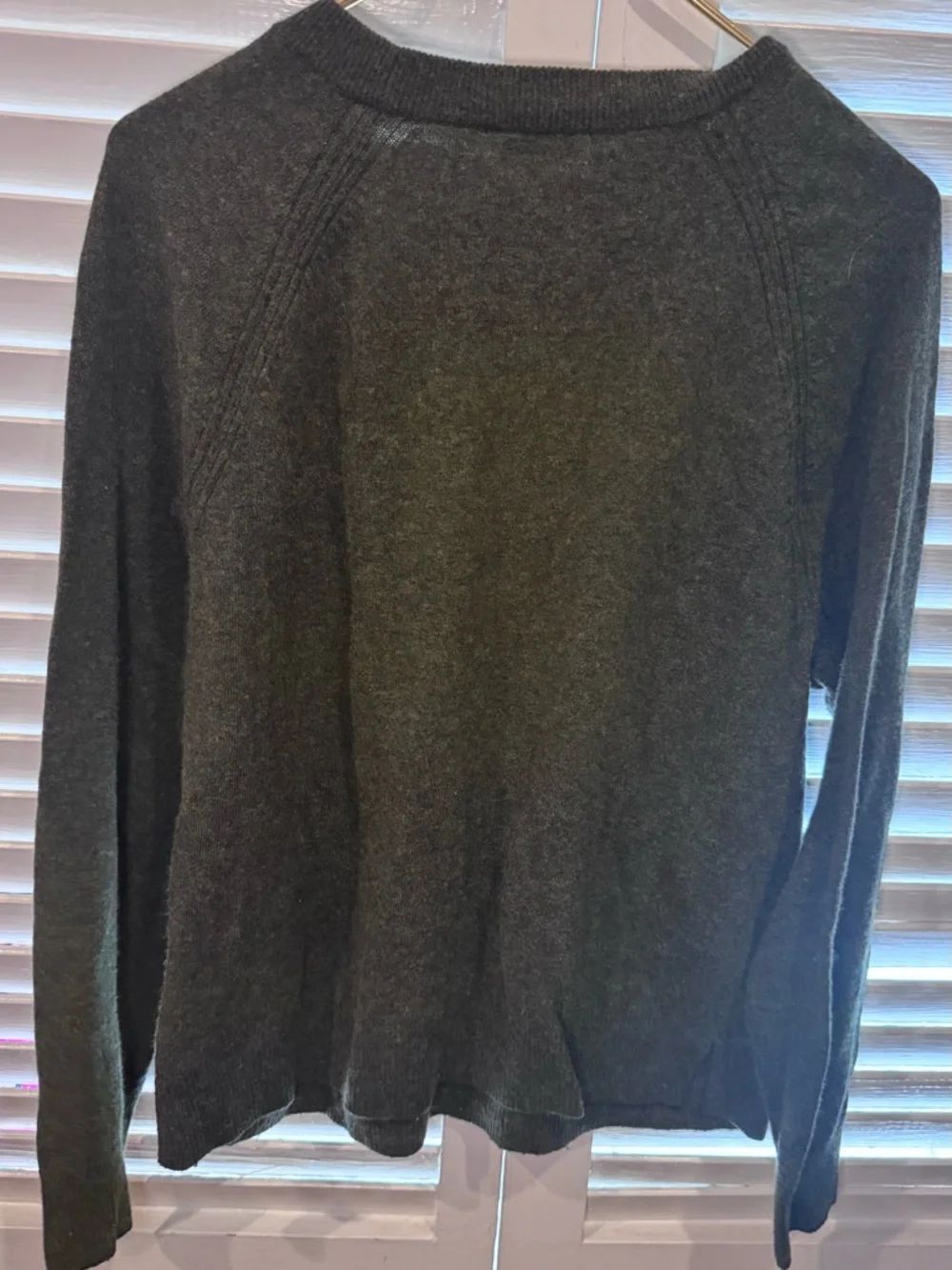 J.Crew Dark Green Raglan Sleeve Knit Sweater Size Large